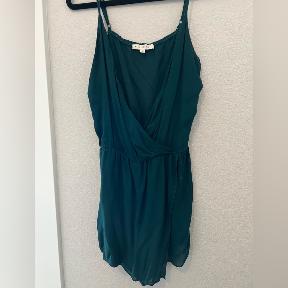 Teal LA Hearts Romper Dress